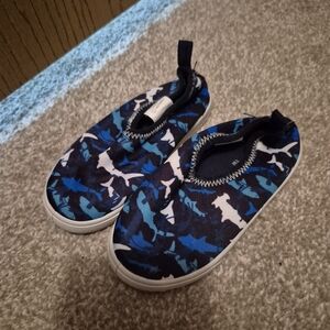 Kids Blue Camouflage Slip-On Shoes